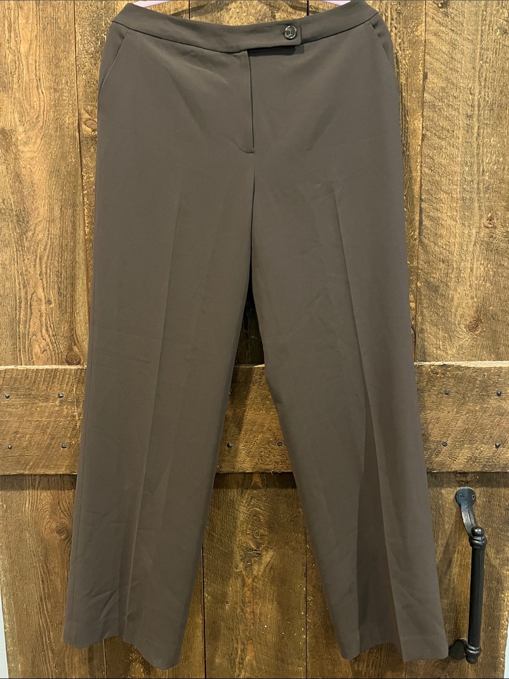 Jones New York Brown Wide-Leg Trousers